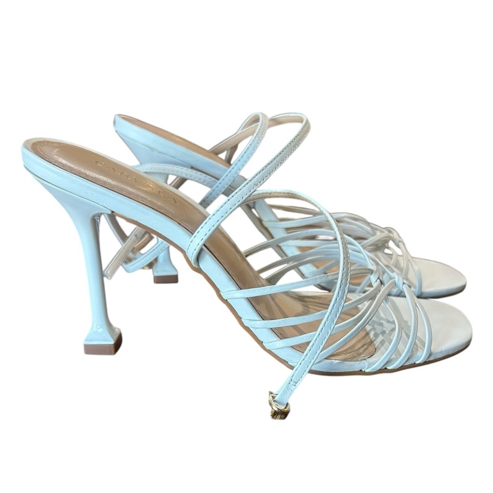 Carvela White Strappy Stiletto Heels EU 38.5 Fits US 7 - Picture 3 of 6
